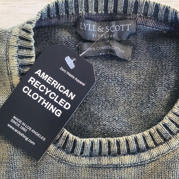 Lyle & Scott Scotland Sweater Jumper Combed Cotton Green Crew Neck L Forestcore - Picture 5 of 10